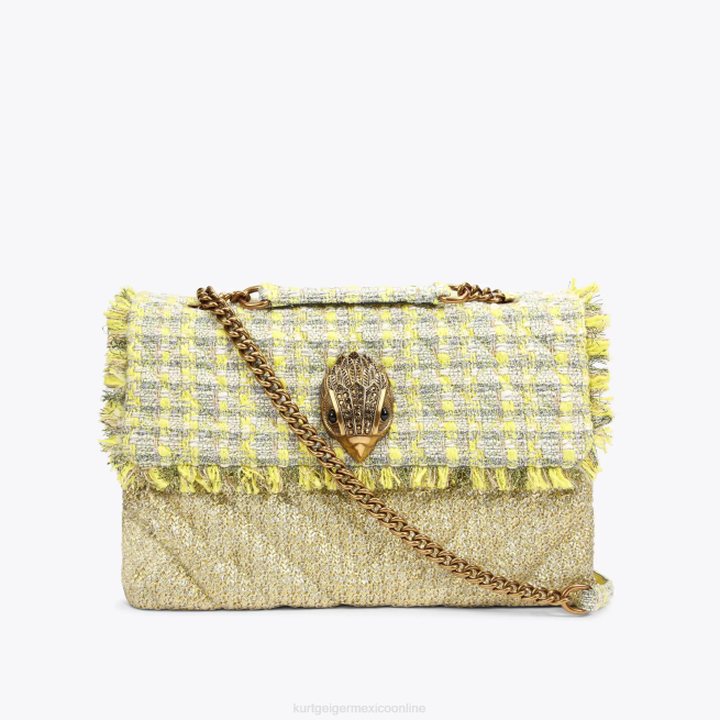 Kurt Geiger london rafia xxl kensington BL0H81 | bolsas amarillo mujer