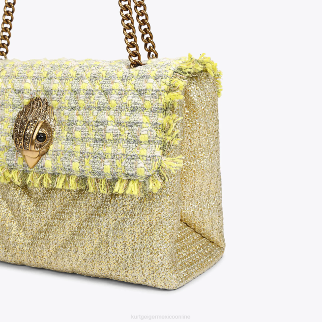 Kurt Geiger london rafia xxl kensington BL0H81 | bolsas amarillo mujer