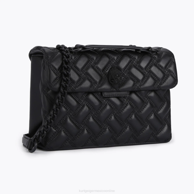 Kurt Geiger londres kensington empapado BL0H42 | bolsas negro mujer