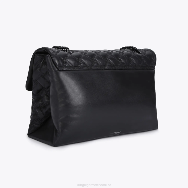 Kurt Geiger londres xxl kensington empapado BL0H65 | bolsas negro mujer