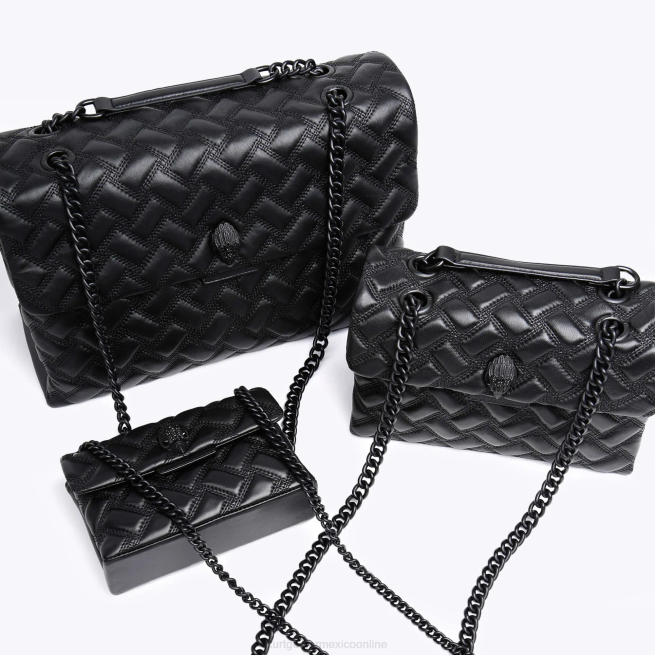 Kurt Geiger londres xxl kensington empapado BL0H65 | bolsas negro mujer
