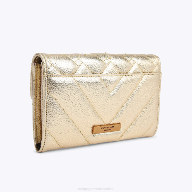 Kurt Geiger cartera london kensington cadena ojo BL0H109 | bolsas oro mujer