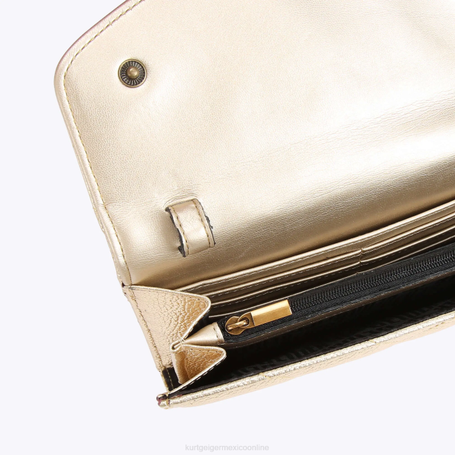 Kurt Geiger cartera london kensington cadena ojo BL0H109 | bolsas oro mujer