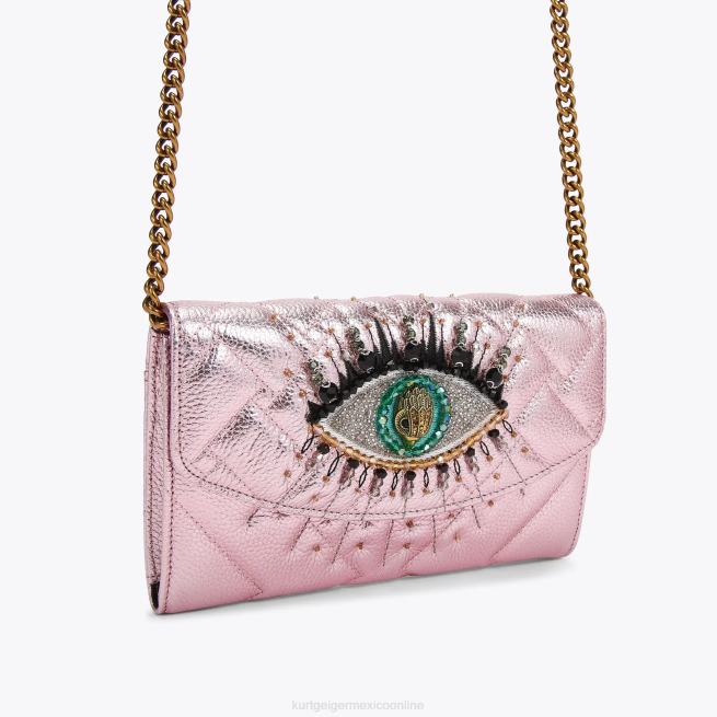 Kurt Geiger cartera london kensington cadena ojo BL0H110 | bolsas Rosa palido mujer