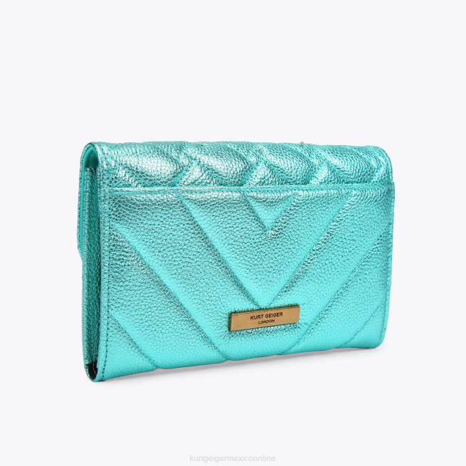 Kurt Geiger cartera london kensington cadena ojo BL0H111 | bolsas verde azulado mujer