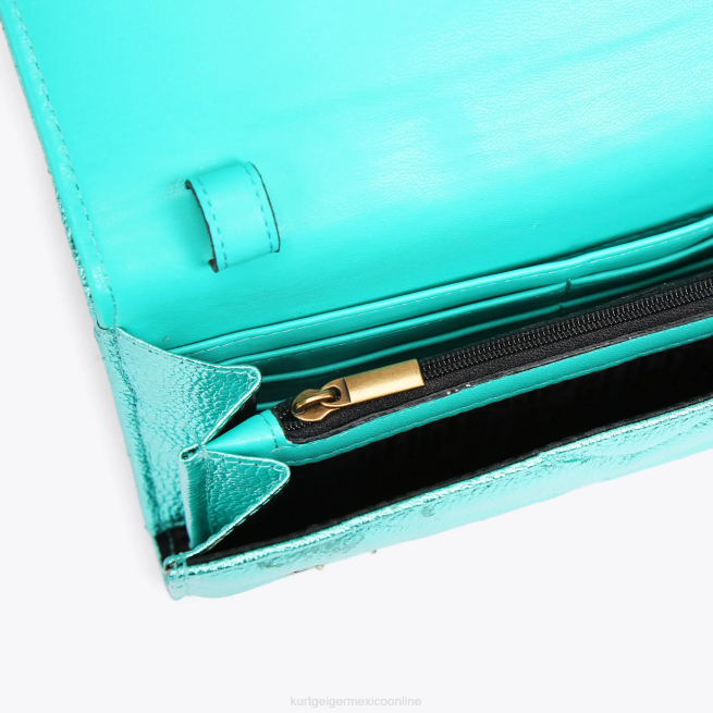 Kurt Geiger cartera london kensington cadena ojo BL0H111 | bolsas verde azulado mujer
