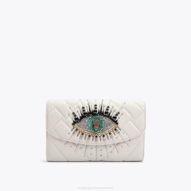 Kurt Geiger cartera london kensington con cadena y ojo BL0H56 | bolsas hueso mujer