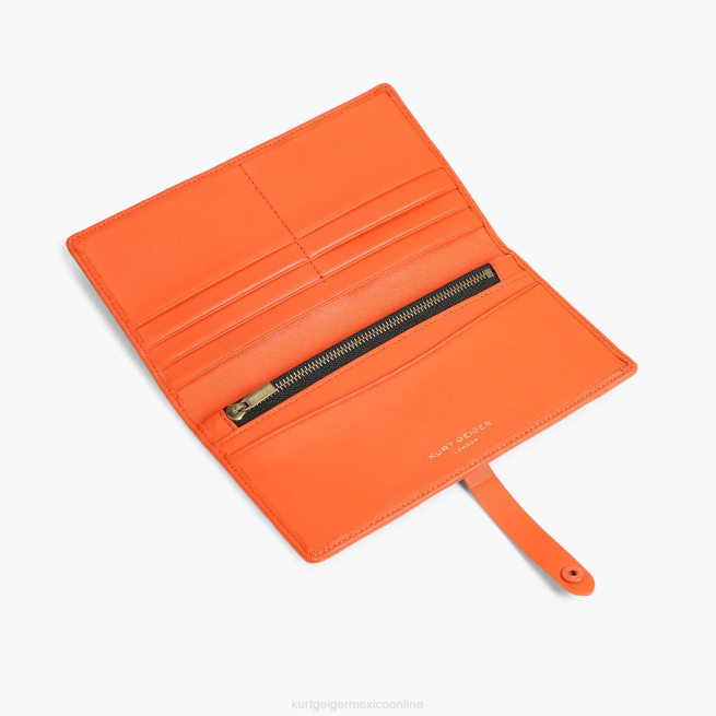Kurt Geiger cartera suave de cuero londres BL0H275 | bolsas naranja mujer
