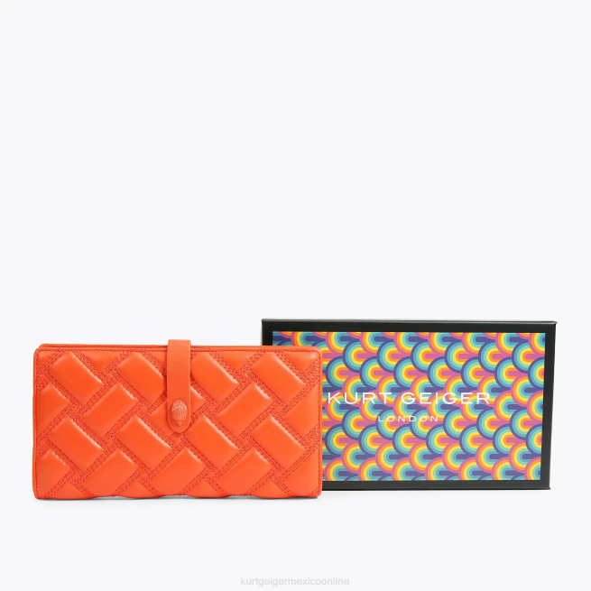 Kurt Geiger cartera suave de cuero londres BL0H275 | bolsas naranja mujer