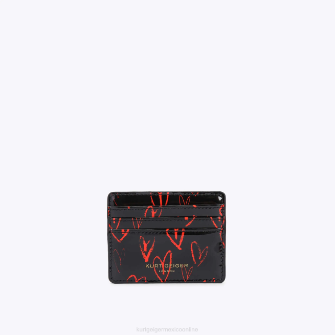 Kurt Geiger set de regalo con bolsa con el águila de Londres BL0H499 | bolsas negro rojo mujer