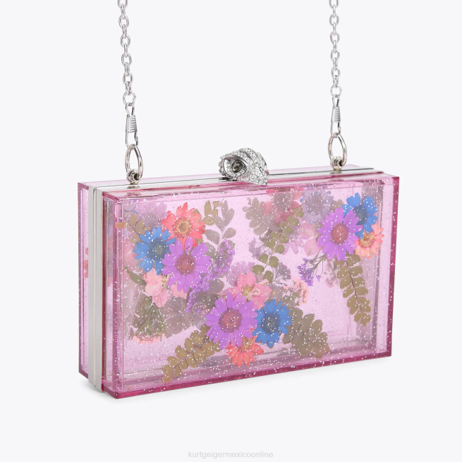 Kurt Geiger bolso de mano con caja de flores de Londres BL0H477 | bolsas rosa mujer