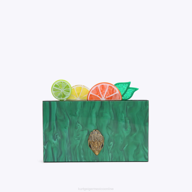 Kurt Geiger bolso de mano con caja de frutas de Londres BL0H476 | bolsas verde mujer