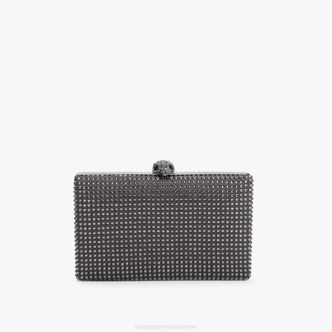 Kurt Geiger bolso de mano kensington con cristales de Londres BL0H55 | bolsas gris mujer