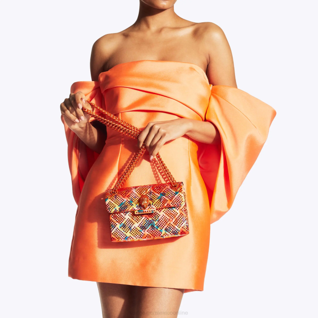 Kurt Geiger Tela de Londres mini Kensington BL0H13 | bolsas naranja mujer