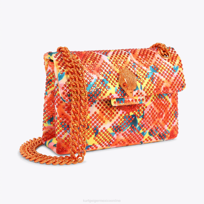 Kurt Geiger Tela de Londres mini Kensington BL0H13 | bolsas naranja mujer