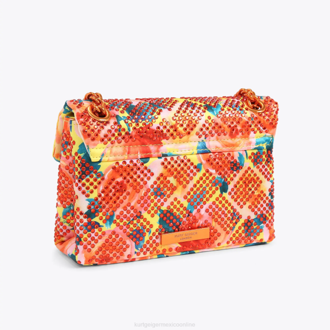 Kurt Geiger Tela de Londres mini Kensington BL0H13 | bolsas naranja mujer