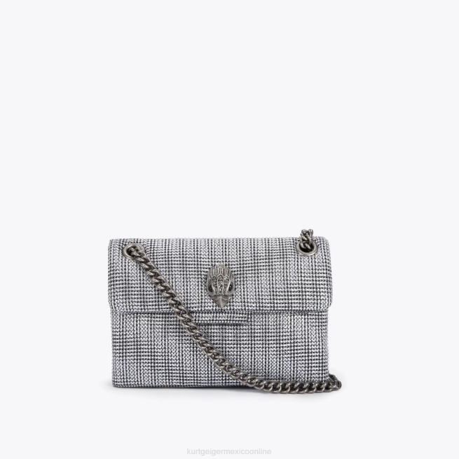 Kurt Geiger Tela de Londres mini Kensington BL0H35 | bolsas plata mujer