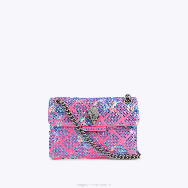Kurt Geiger Tela de Londres mini Kensington BL0H36 | bolsas combinación rosa mujer