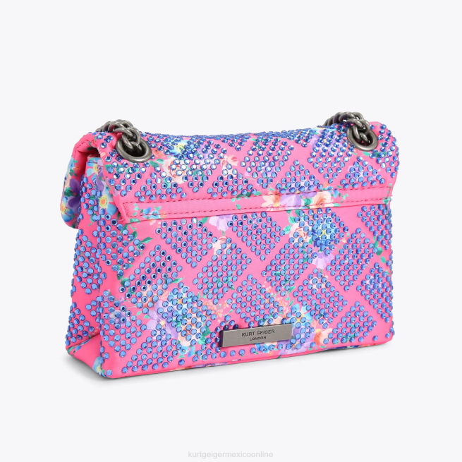 Kurt Geiger Tela de Londres mini Kensington BL0H36 | bolsas combinación rosa mujer