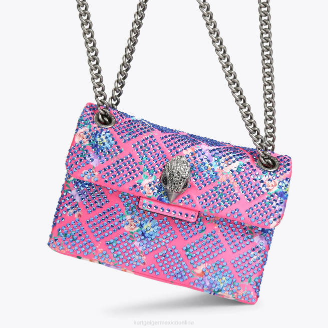 Kurt Geiger Tela de Londres mini Kensington BL0H36 | bolsas combinación rosa mujer