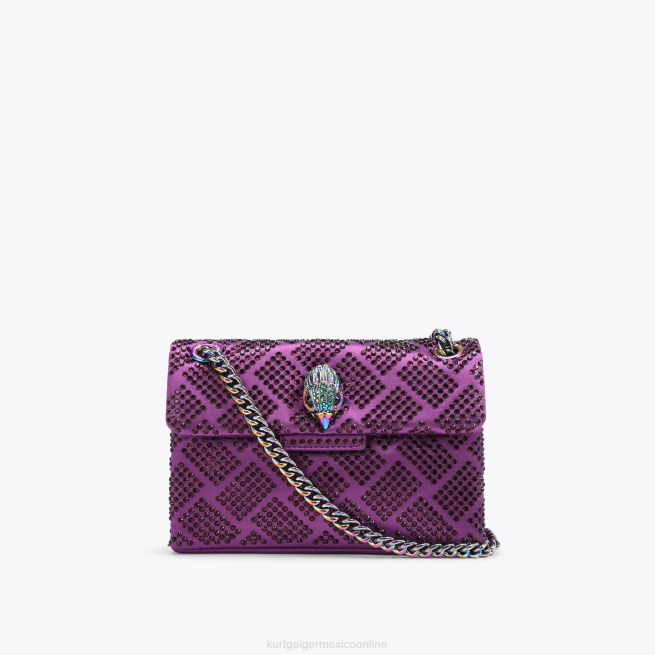 Kurt Geiger Tela de Londres mini Kensington BL0H37 | bolsas púrpura mujer