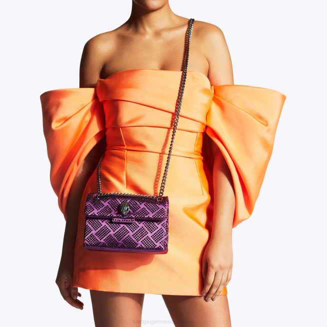 Kurt Geiger Tela de Londres mini Kensington BL0H37 | bolsas púrpura mujer