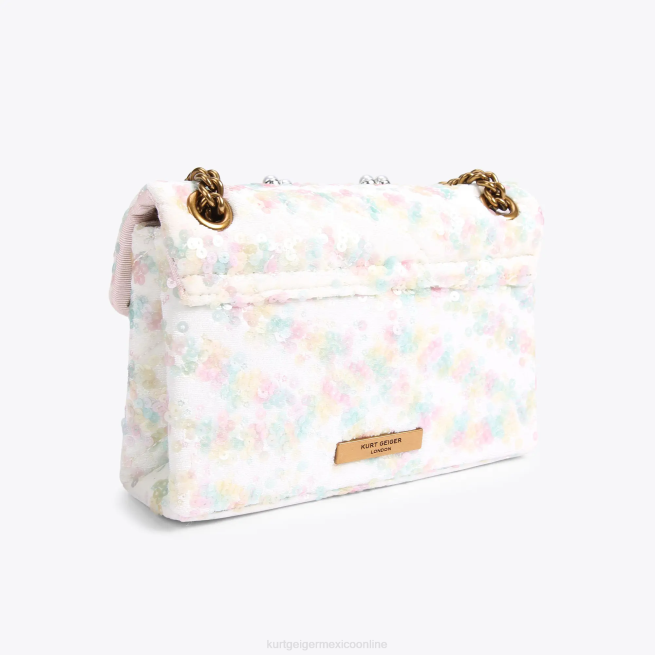 Kurt Geiger Tela de Londres mini Kensington BL0H39 | bolsas blanco mujer
