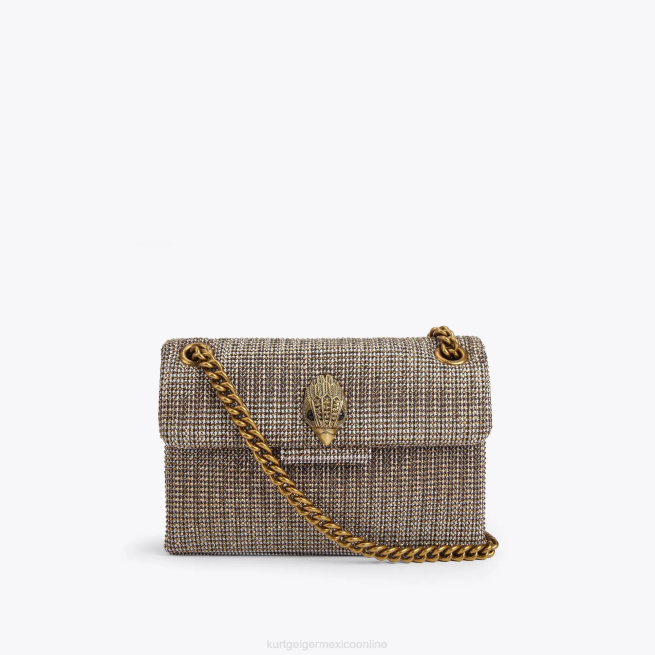 Kurt Geiger Tela london pata de gallo mini kensington BL0H74 | bolsas beige mujer