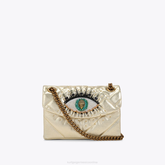 Kurt Geiger london mini ojo kensington de cuero BL0H108 | bolsas oro mujer
