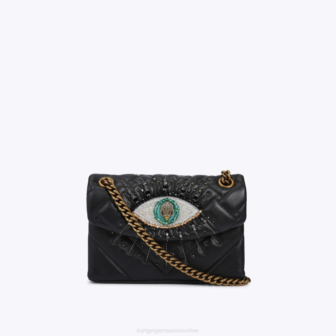Kurt Geiger london mini ojo kensington de cuero BL0H76 | bolsas negro mujer