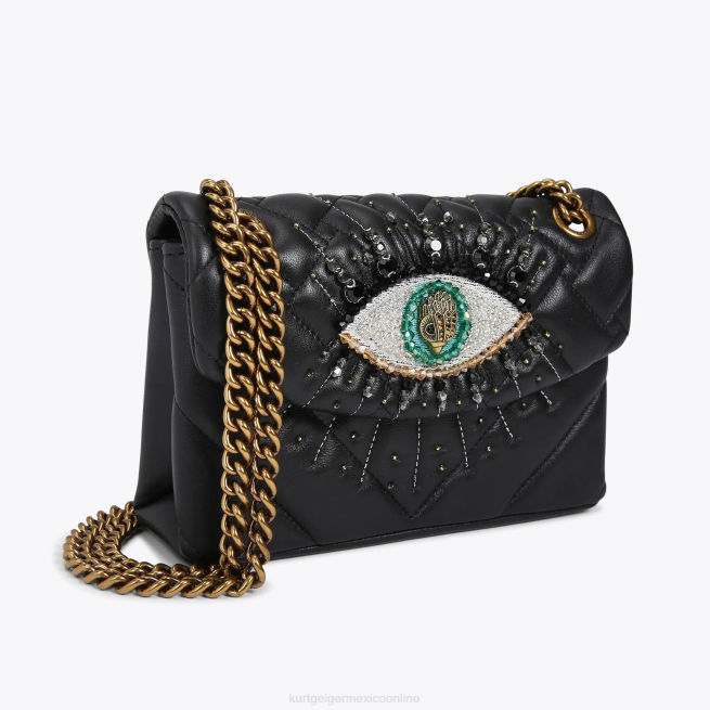 Kurt Geiger london mini ojo kensington de cuero BL0H76 | bolsas negro mujer