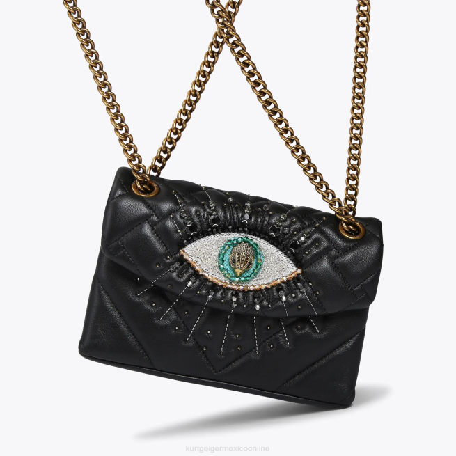 Kurt Geiger london mini ojo kensington de cuero BL0H76 | bolsas negro mujer