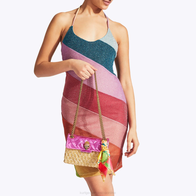 Kurt Geiger london rafia mini kensington BL0H89 | bolsas combinación de oro mujer