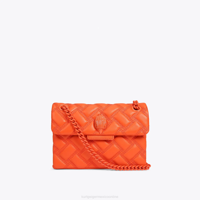 Kurt Geiger londres mini kensington empapado BL0H15 | bolsas naranja mujer