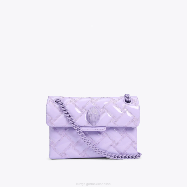 Kurt Geiger londres mini kensington empapado BL0H87 | bolsas lila mujer