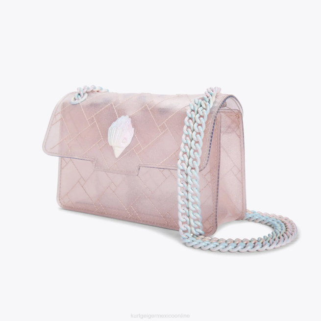 Kurt Geiger mini kensington con purpurina londres BL0H66 | bolsas Rosa palido mujer