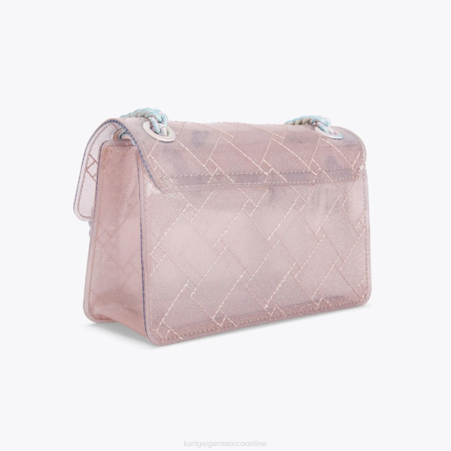 Kurt Geiger mini kensington con purpurina londres BL0H66 | bolsas Rosa palido mujer