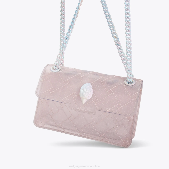 Kurt Geiger mini kensington con purpurina londres BL0H66 | bolsas Rosa palido mujer