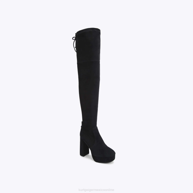 Kurt Geiger botas por encima de la rodilla con plataforma london pierra BL0H414 | calzados negro mujer
