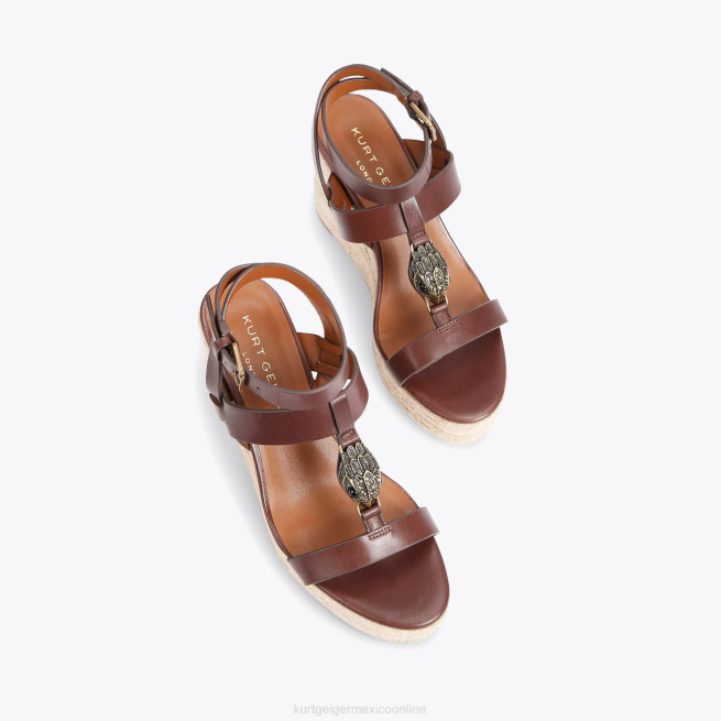 Kurt Geiger alpargatas london hampton t bar BL0H426 | calzados marrón mujer