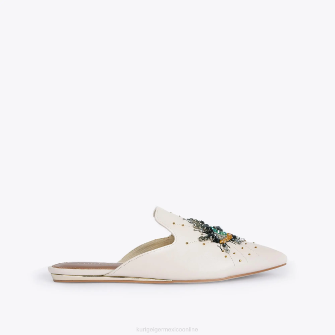 Kurt Geiger Ojo de oliva de Londres BL0H367 | calzados hueso mujer