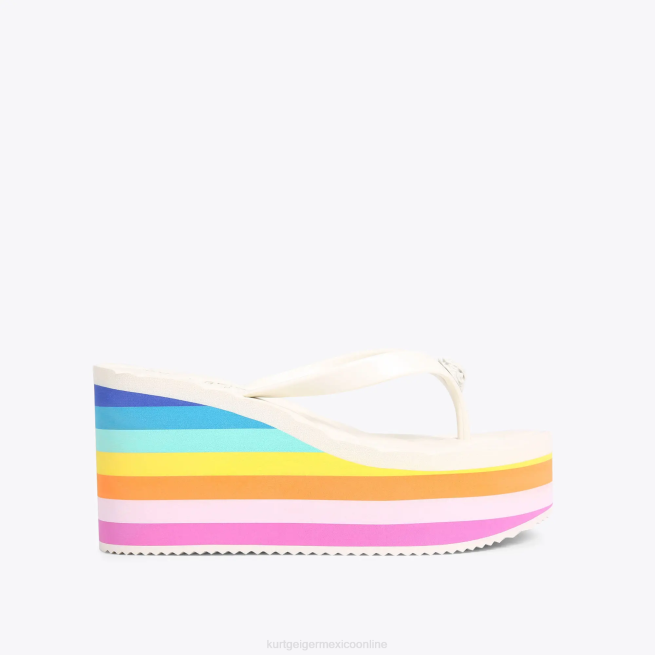 Kurt Geiger Chanclas London Kensington con cuña BL0H229 | calzados peine blanco mujer