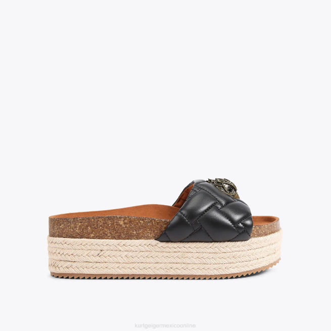 Kurt Geiger plataforma plana londres kensington BL0H439 | calzados negro mujer