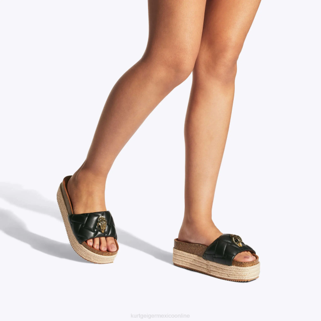 Kurt Geiger plataforma plana londres kensington BL0H439 | calzados negro mujer