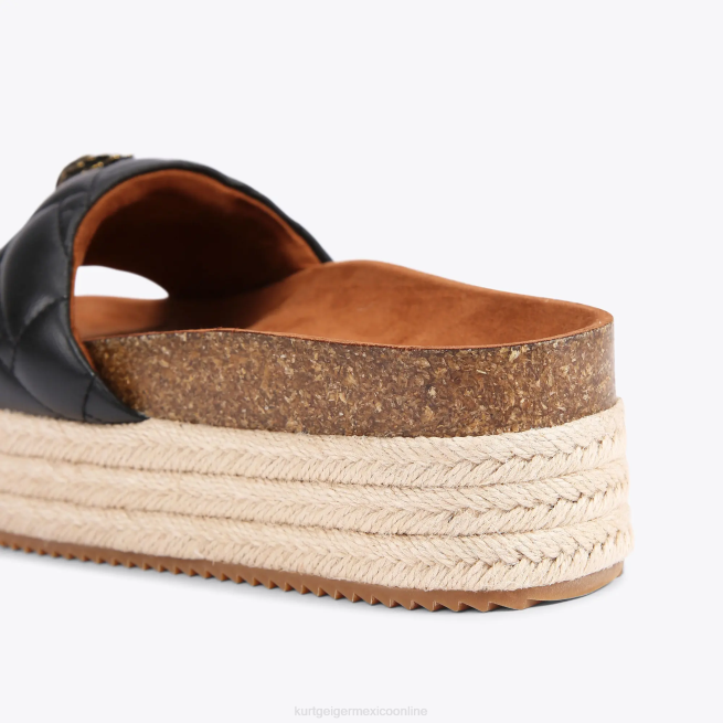 Kurt Geiger plataforma plana londres kensington BL0H439 | calzados negro mujer