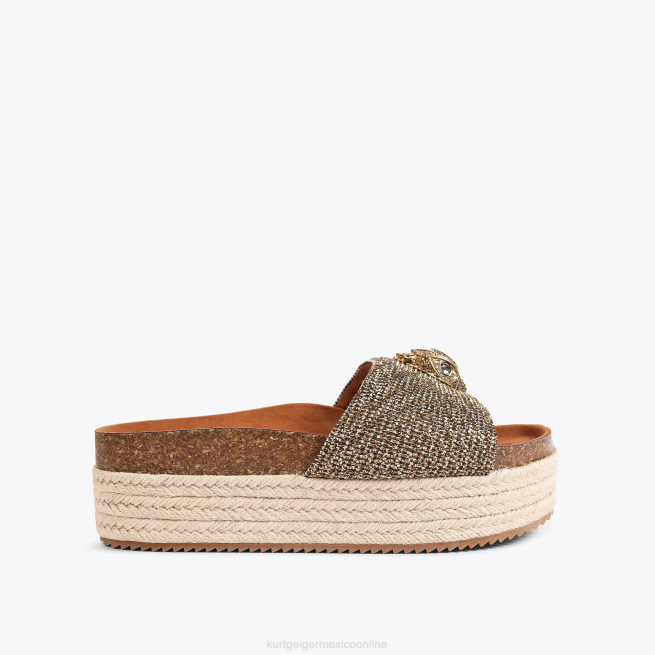 Kurt Geiger plataforma plana londres kensington BL0H440 | calzados beige mujer