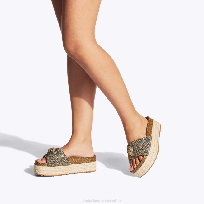 Kurt Geiger plataforma plana londres kensington BL0H440 | calzados beige mujer