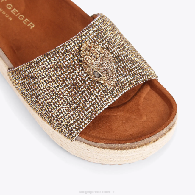 Kurt Geiger plataforma plana londres kensington BL0H440 | calzados beige mujer