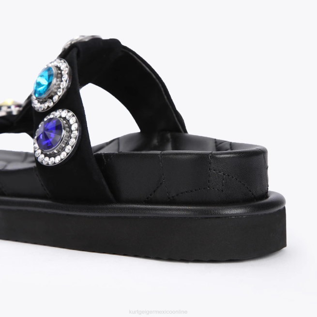 Kurt Geiger sandalia london orson con cristales BL0H215 | calzados negro mujer