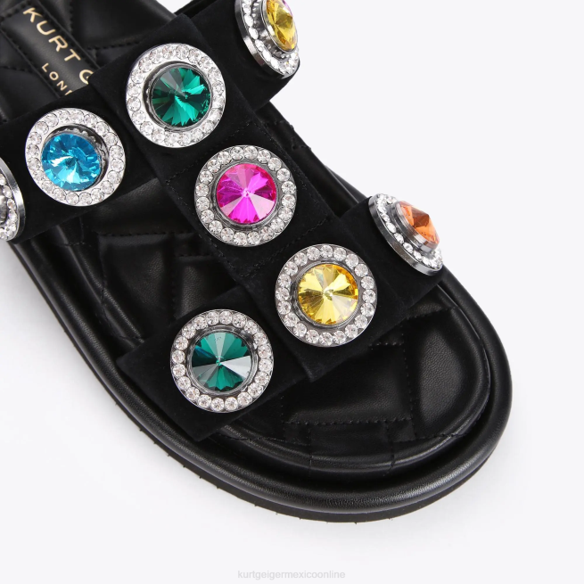 Kurt Geiger sandalia london orson con cristales BL0H215 | calzados negro mujer